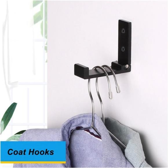 Folding Coat Hooks,5Pcs WallHooks for Hanging Coat TowelHooks Hardware HeavyDuty - Picture 5 of 8